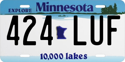 MN license plate 424LUF