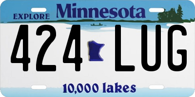 MN license plate 424LUG