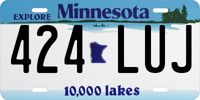 MN license plate 424LUJ
