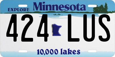 MN license plate 424LUS
