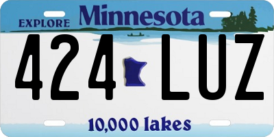 MN license plate 424LUZ