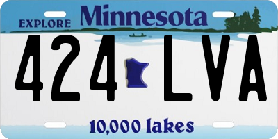 MN license plate 424LVA