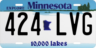 MN license plate 424LVG
