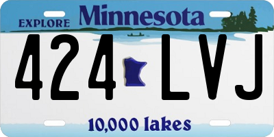 MN license plate 424LVJ