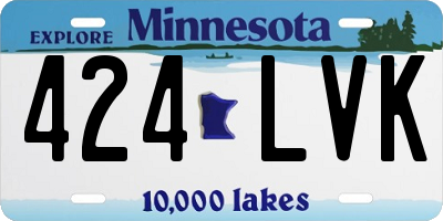 MN license plate 424LVK