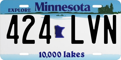 MN license plate 424LVN