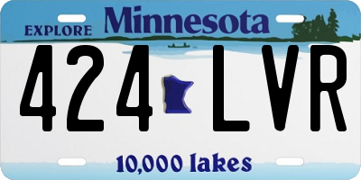 MN license plate 424LVR