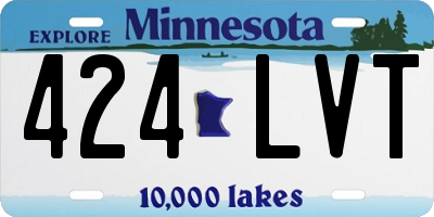 MN license plate 424LVT