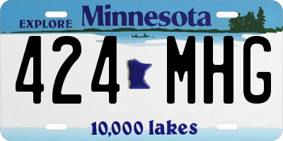 MN license plate 424MHG