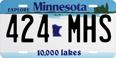 MN license plate 424MHS