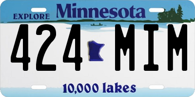MN license plate 424MIM