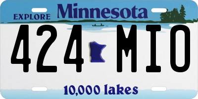 MN license plate 424MIO