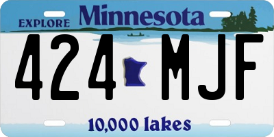 MN license plate 424MJF