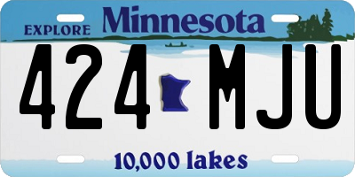 MN license plate 424MJU
