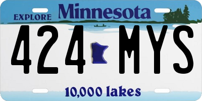 MN license plate 424MYS