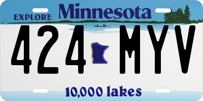 MN license plate 424MYV