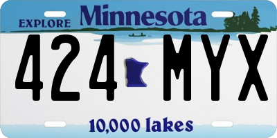 MN license plate 424MYX