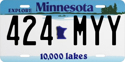 MN license plate 424MYY