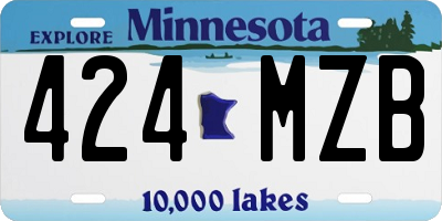 MN license plate 424MZB
