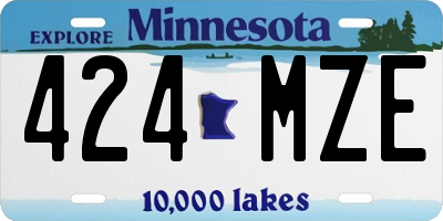 MN license plate 424MZE