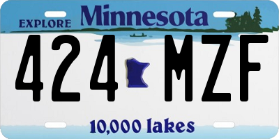 MN license plate 424MZF