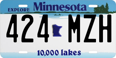 MN license plate 424MZH