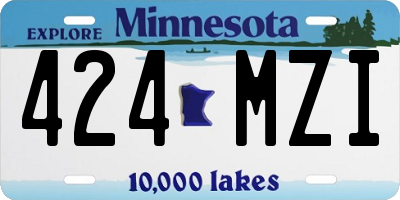 MN license plate 424MZI