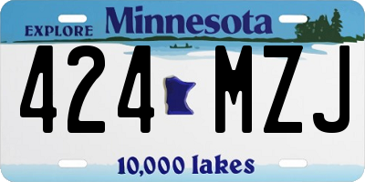 MN license plate 424MZJ