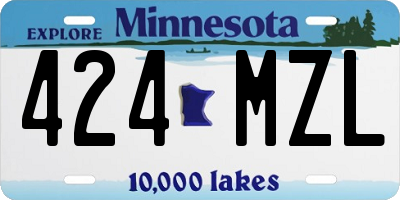 MN license plate 424MZL