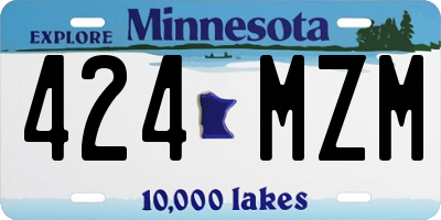 MN license plate 424MZM