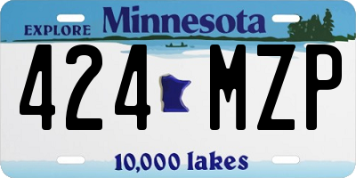 MN license plate 424MZP