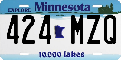 MN license plate 424MZQ