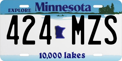 MN license plate 424MZS