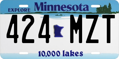 MN license plate 424MZT