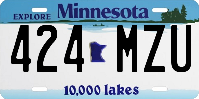 MN license plate 424MZU