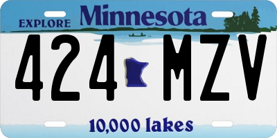 MN license plate 424MZV
