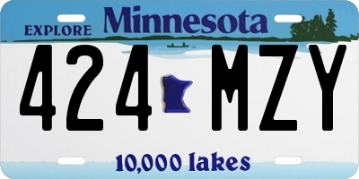 MN license plate 424MZY