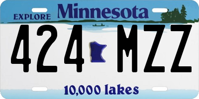 MN license plate 424MZZ