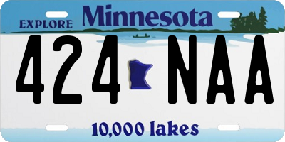 MN license plate 424NAA
