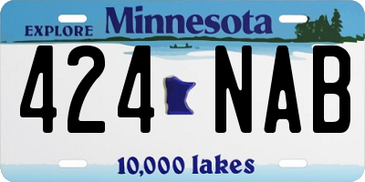 MN license plate 424NAB