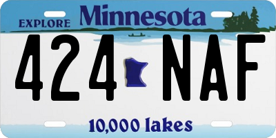 MN license plate 424NAF