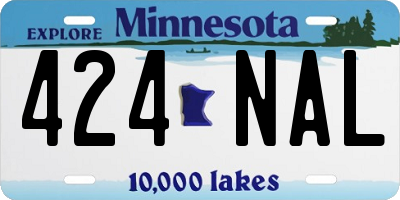 MN license plate 424NAL