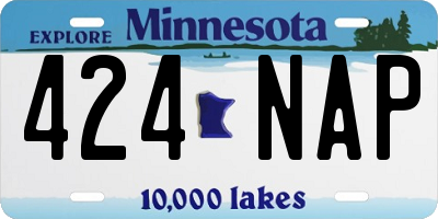 MN license plate 424NAP