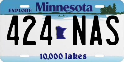 MN license plate 424NAS