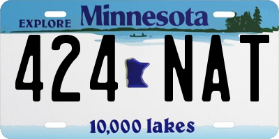 MN license plate 424NAT