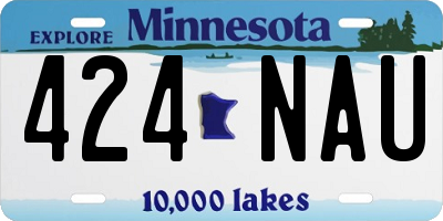 MN license plate 424NAU