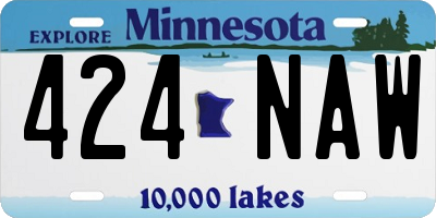MN license plate 424NAW