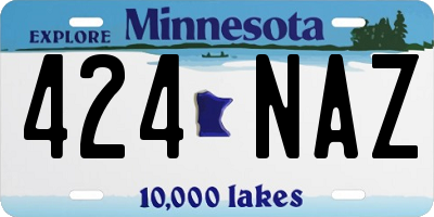 MN license plate 424NAZ
