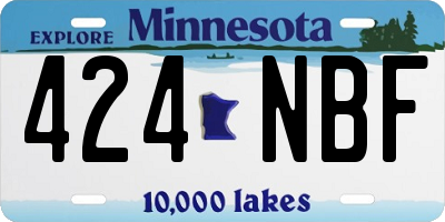 MN license plate 424NBF