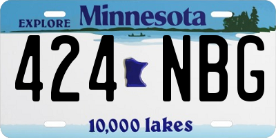 MN license plate 424NBG